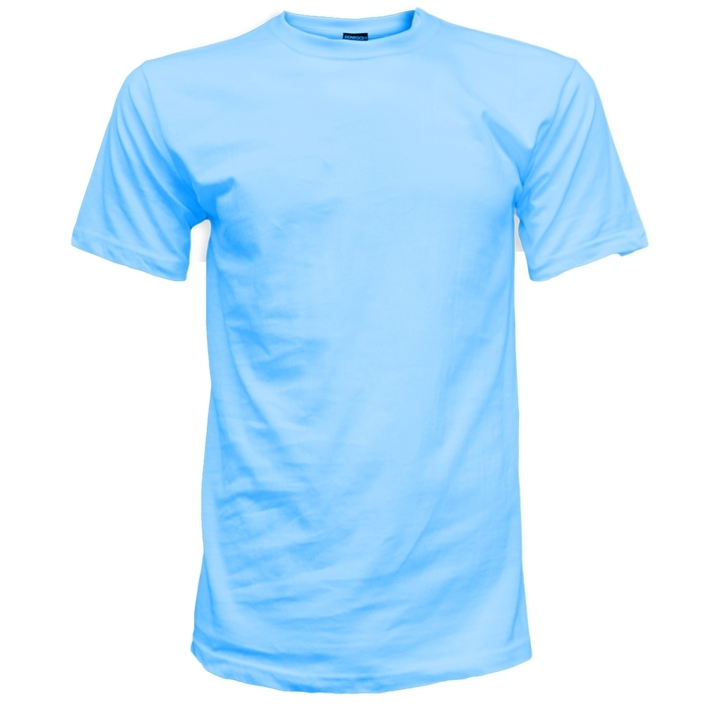 Gemrock Men's Solid Color T-Shirt - Sky Blue